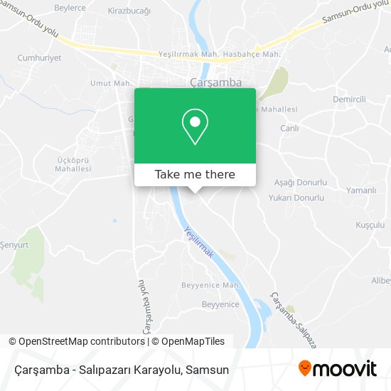 Çarşamba - Salıpazarı Karayolu map