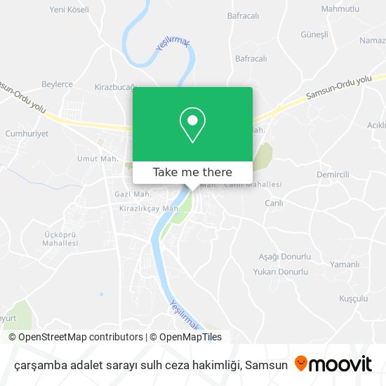 çarşamba adalet sarayı sulh ceza hakimliği map