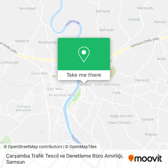 Çarşamba Trafik Tescil ve Denetleme Büro Amirliği map