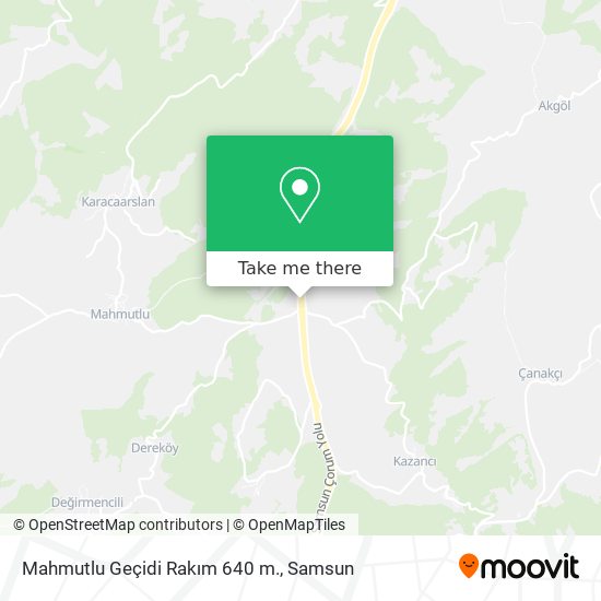 Mahmutlu Geçidi Rakım 640 m. map