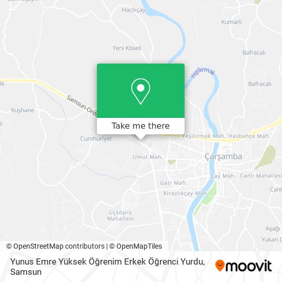 Yunus Emre Yüksek Öğrenim Erkek Öğrenci Yurdu map