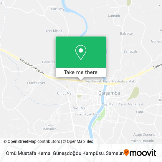 Omü Mustafa Kemal Güneşdoğdu Kampüsü map