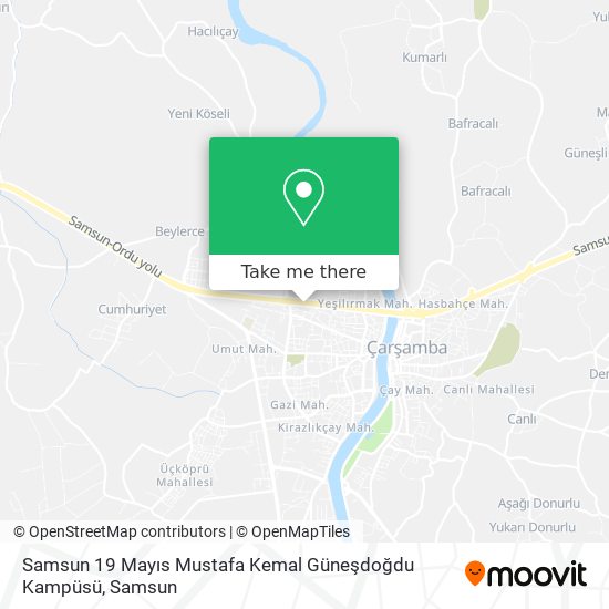 Samsun 19 Mayıs Mustafa Kemal Güneşdoğdu Kampüsü map