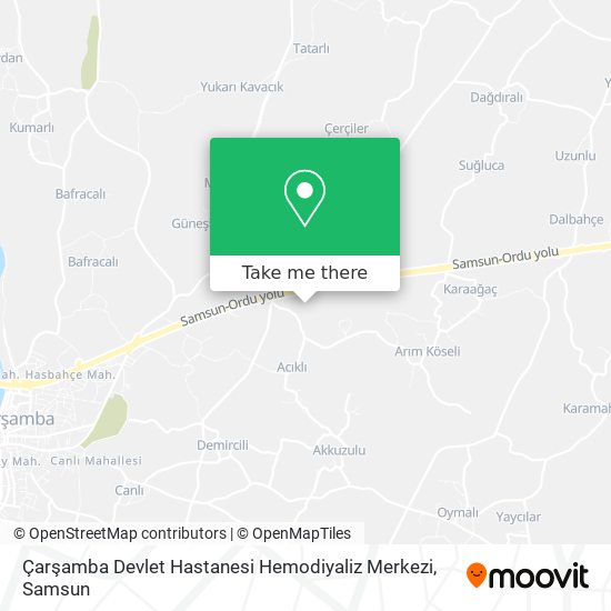 Çarşamba Devlet Hastanesi Hemodiyaliz Merkezi map