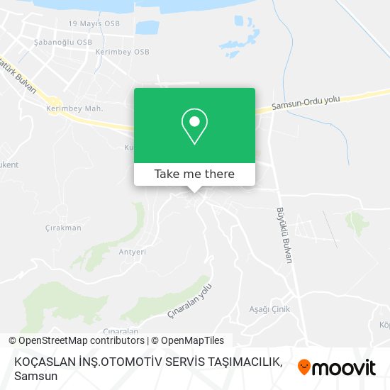 KOÇASLAN İNŞ.OTOMOTİV SERVİS TAŞIMACILIK map
