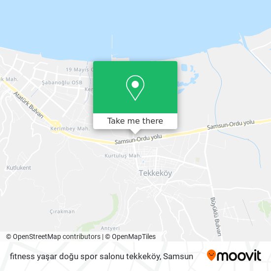 fitness yaşar doğu spor salonu tekkeköy map