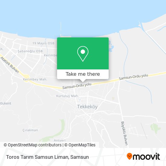 Toros Tarım Samsun Liman map