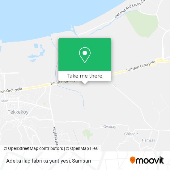 Adeka ilaç fabrika şantiyesi map
