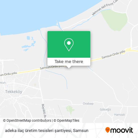 adeka ilaç üretim tesisleri şantiyesi map