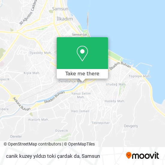 canik kuzey yıldızı toki çardak da map