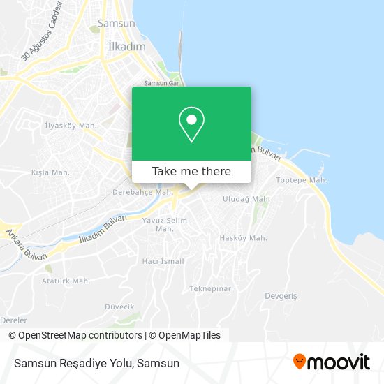 Samsun Reşadiye Yolu map