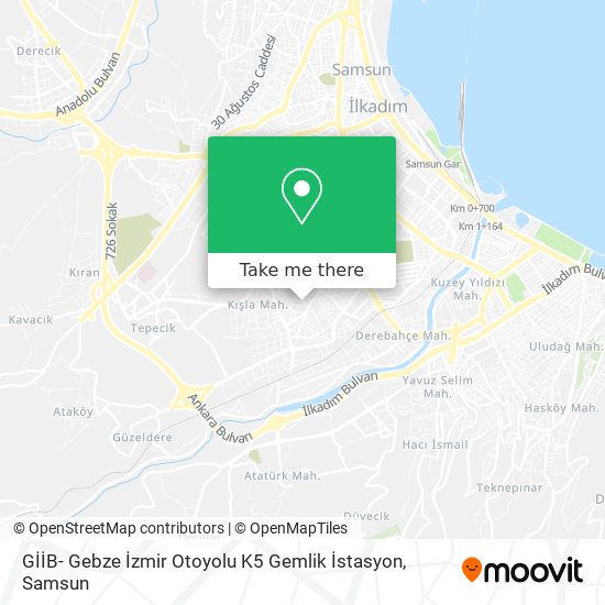 GİİB- Gebze İzmir Otoyolu K5 Gemlik İstasyon map