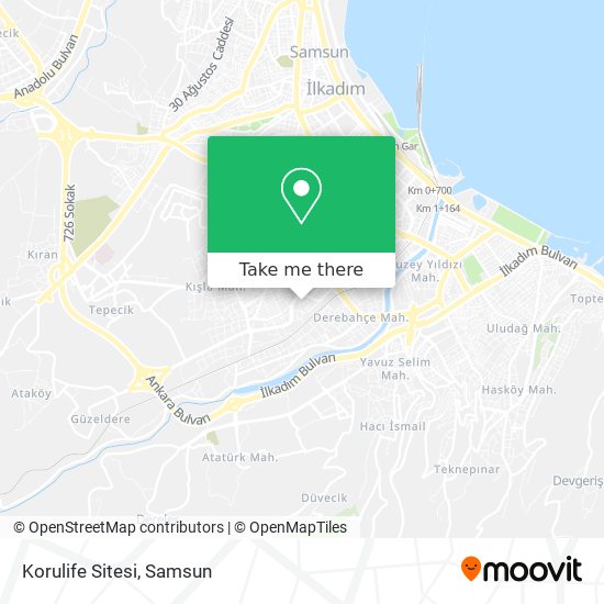 Korulife Sitesi map