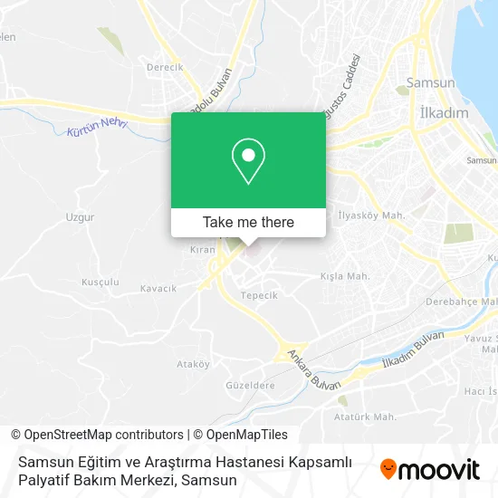 Samsun Eğitim ve Araştırma Hastanesi Kapsamlı Palyatif Bakım Merkezi map