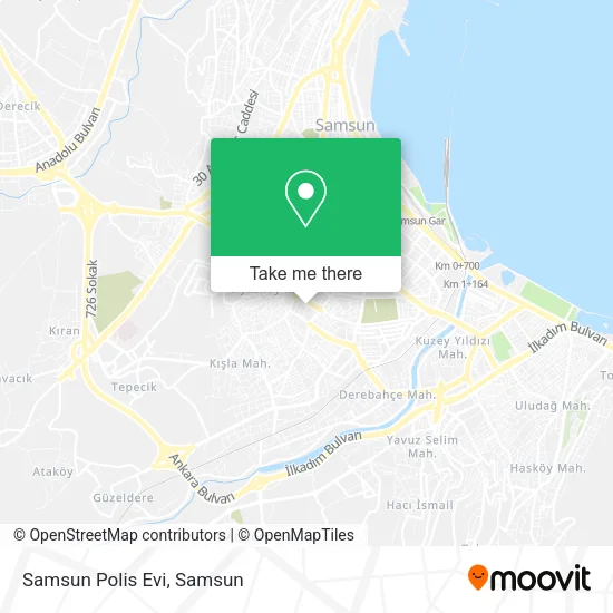 Samsun Polis Evi map