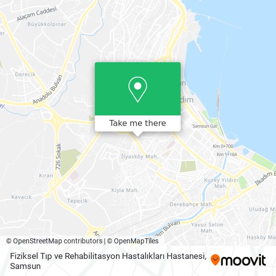 Fiziksel Tıp ve Rehabilitasyon Hastalıkları Hastanesi map