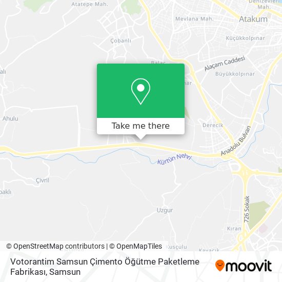 Votorantim Samsun Çimento Öğütme Paketleme Fabrikası map
