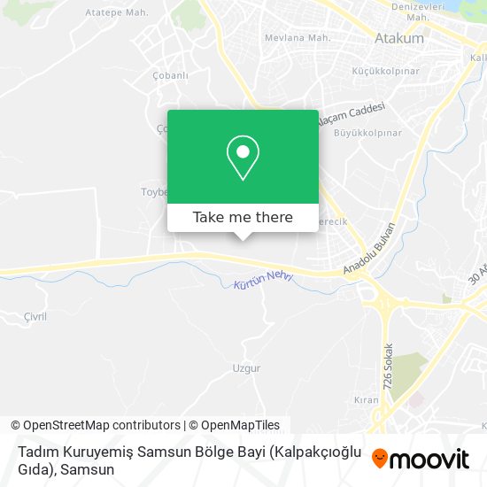 Tadım Kuruyemiş Samsun Bölge Bayi (Kalpakçıoğlu Gıda) map