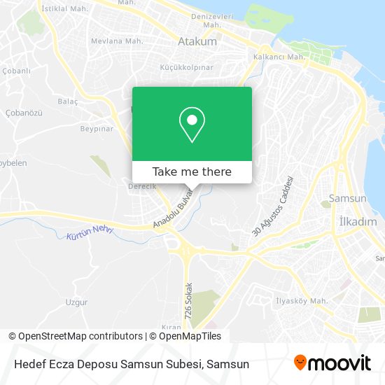 Hedef Ecza Deposu Samsun Subesi map