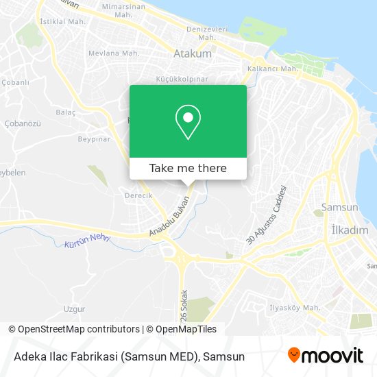Adeka Ilac Fabrikasi (Samsun MED) map