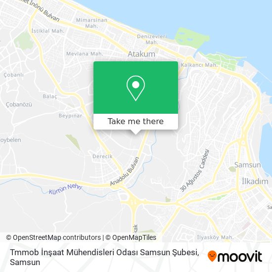Tmmob İnşaat Mühendisleri Odası Samsun Şubesi map
