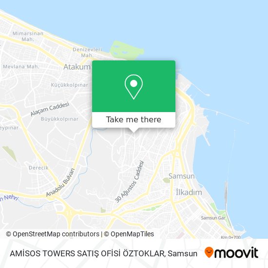 AMİSOS TOWERS SATIŞ OFİSİ ÖZTOKLAR map