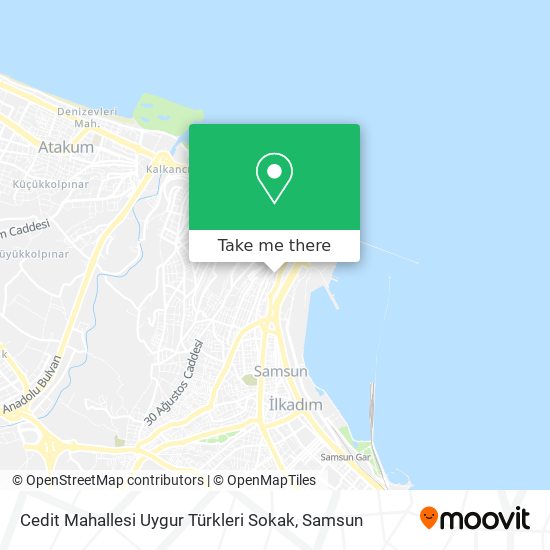 Cedit Mahallesi Uygur Türkleri Sokak map