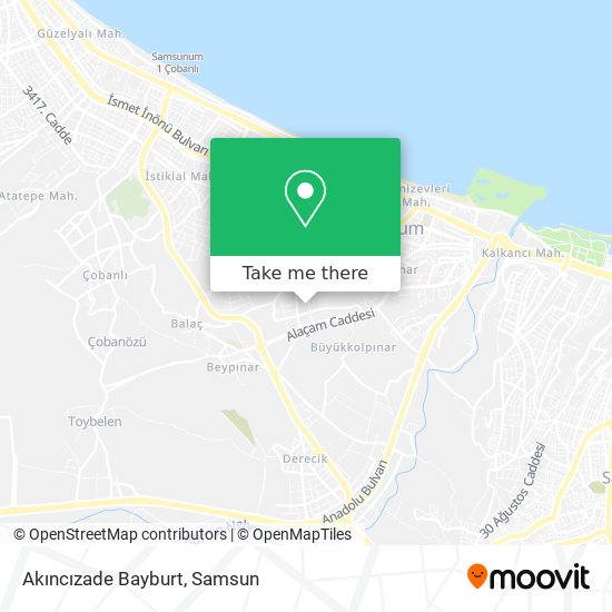 Akıncızade Bayburt map