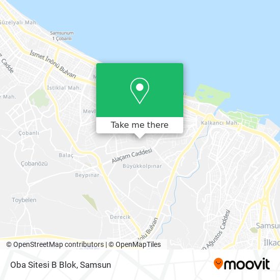 Oba Sitesi B Blok map