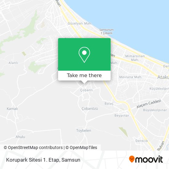 Korupark Sitesi 1. Etap map