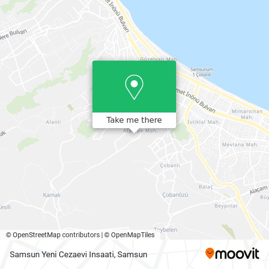 Samsun Yeni Cezaevi Insaati map