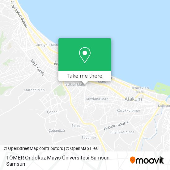 TÖMER Ondokuz Mayıs Üniversitesi Samsun map