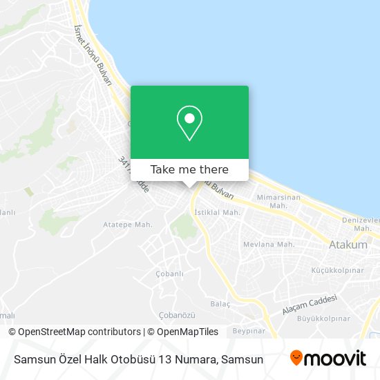 Samsun Özel Halk Otobüsü 13 Numara map