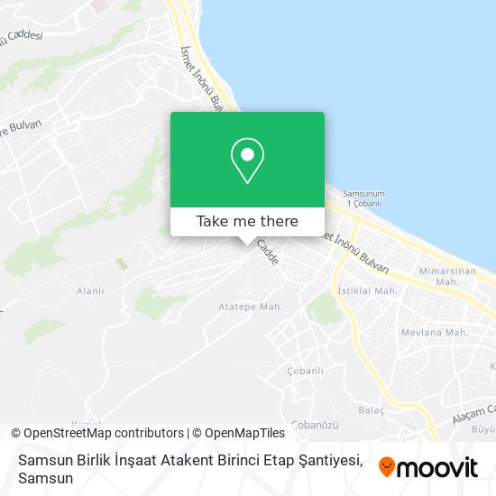 Samsun Birlik İnşaat Atakent Birinci Etap Şantiyesi map