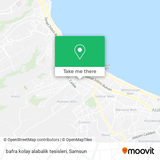 bafra kolay alabalik tesisleri map