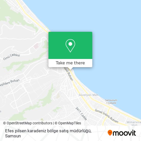 Efes pilsen karadeniz bölge satış  müdürlüğü map