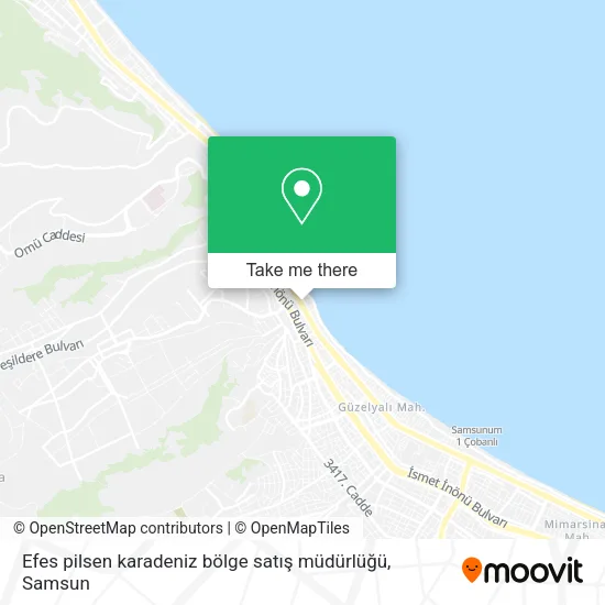 Efes pilsen karadeniz bölge satış  müdürlüğü map
