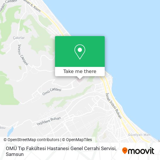 OMÜ Tıp Fakültesi Hastanesi Genel Cerrahi Servisi map