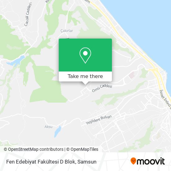 Fen Edebiyat Fakültesi D Blok map