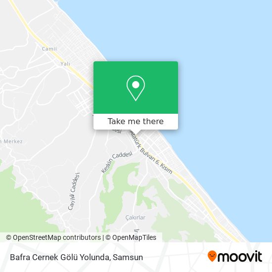 Bafra Cernek Gölü Yolunda map