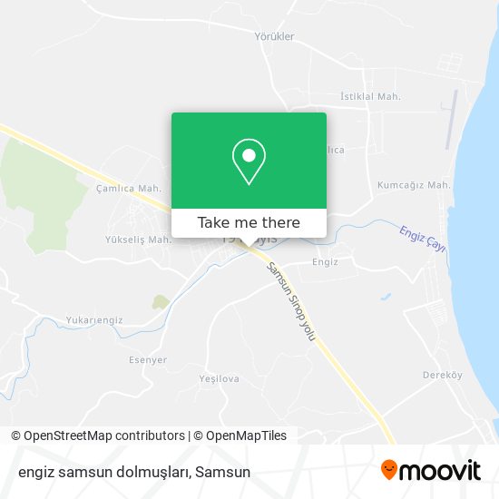 engiz samsun dolmuşları map