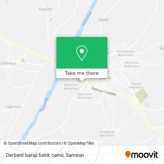 Derbent baraji batık camii map