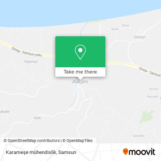 Karameşe mühendislik map