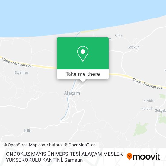 ONDOKUZ MAYIS ÜNİVERSİTESİ ALAÇAM MESLEK YÜKSEKOKULU KANTİNİ map