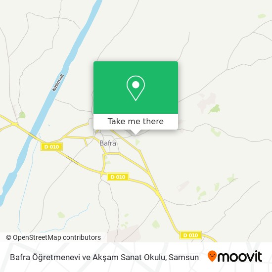 Bafra Öğretmenevi ve Akşam Sanat Okulu map
