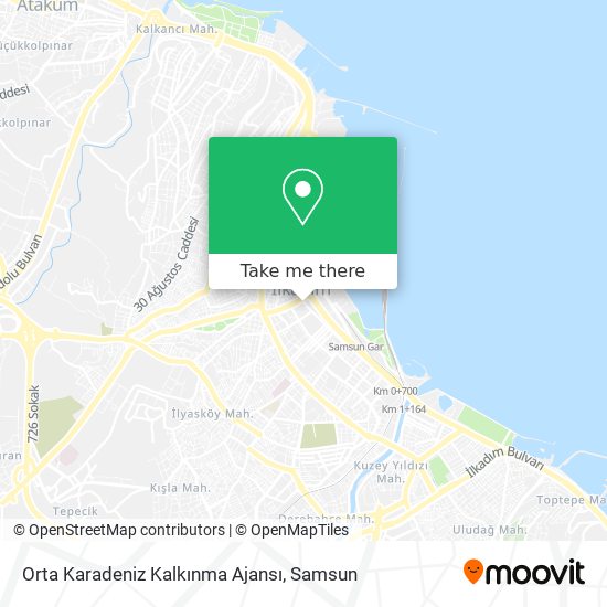 Orta Karadeniz Kalkınma Ajansı map