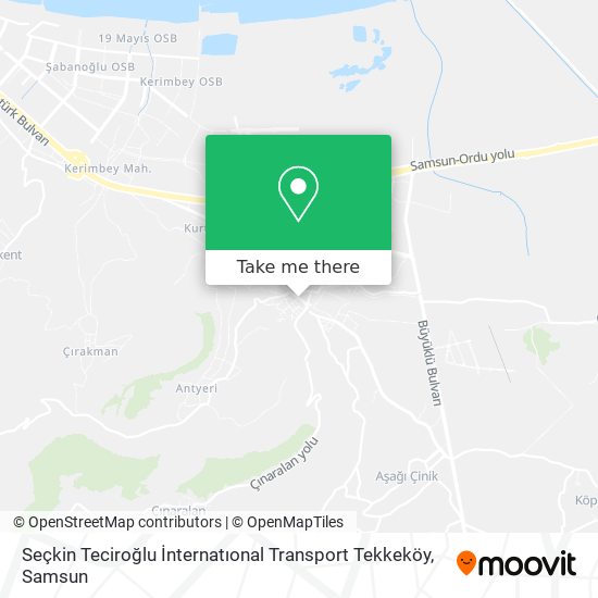 Seçkin Teciroğlu İnternatıonal Transport Tekkeköy map