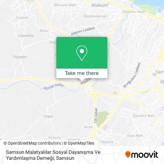 Samsun Malatyalılar Sosyal Dayanışma Ve Yardımlaşma Derneği map