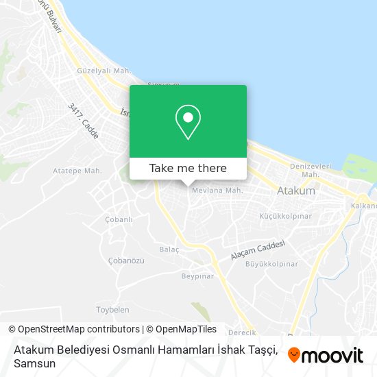 Atakum Belediyesi Osmanlı Hamamları İshak Taşçi map