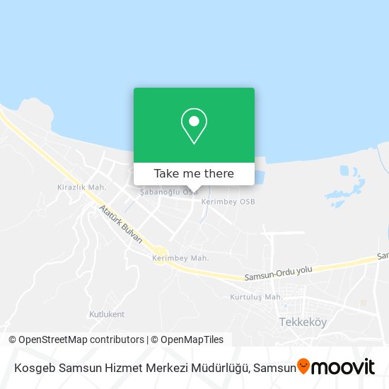 Kosgeb Samsun Hizmet Merkezi Müdürlüğü map